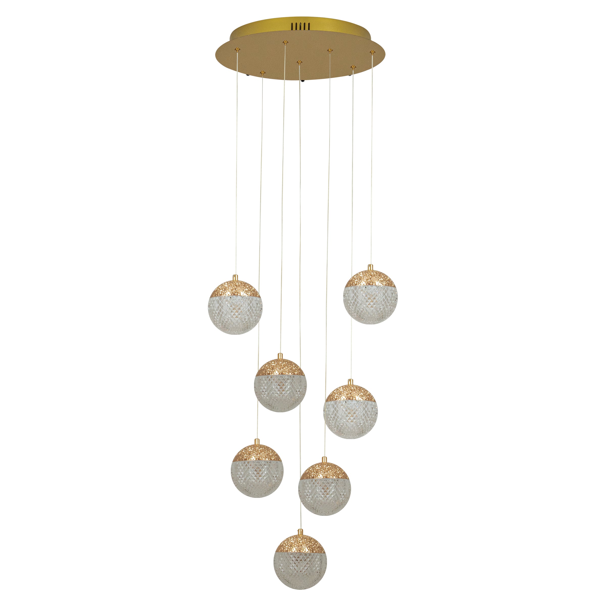 Pendant Light PENDANT LED LIGHT 52W 3000K TRIAC GOLD ALUMINIUM - ACRYLIC – Zambelis