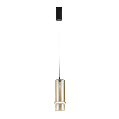 Pendant Light PENDANT LED LIGHT 6W 3000K SANDY BLACK - CHAMPAGNE GLASS – Zambelis