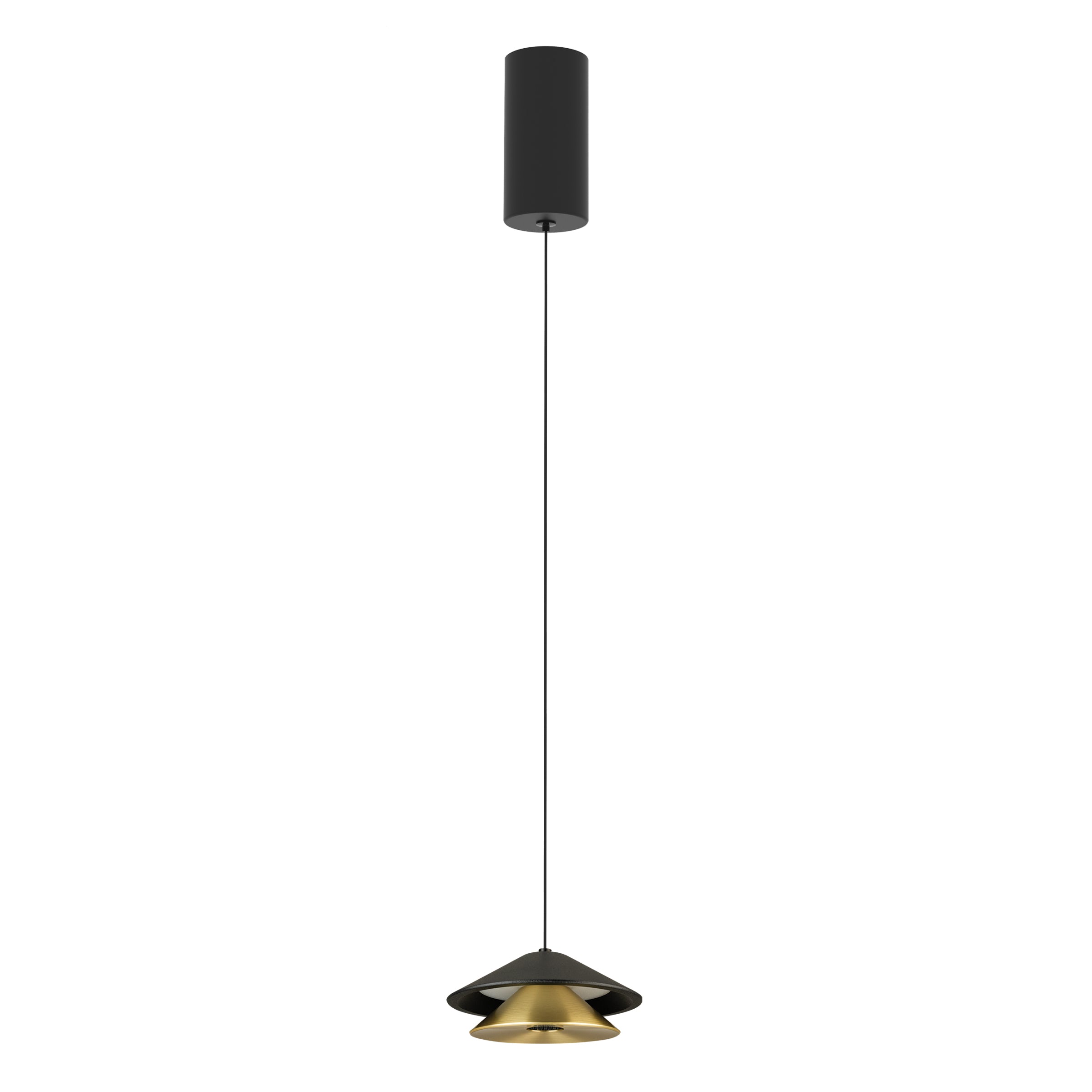 Pendant Light PENDANT LED LIGHT 9W SANDY BLACK BASE - SANDY BLACK SHADE - BRUSHED GOLD ELECTROPLATE – Zambelis