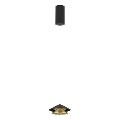 Pendant Light PENDANT LED LIGHT 9W SANDY BLACK BASE - SANDY BLACK SHADE - BRUSHED GOLD ELECTROPLATE – Zambelis