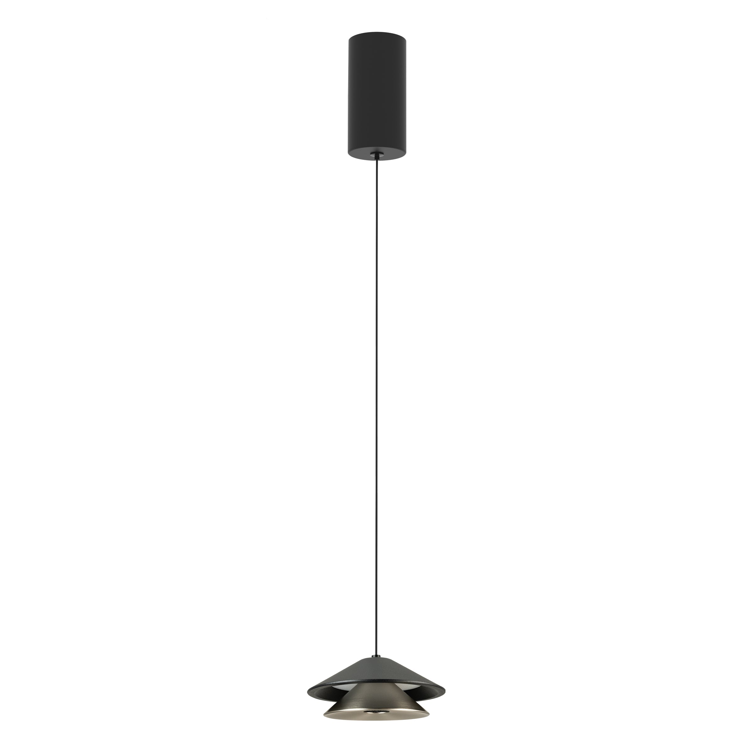 Pendant Light PENDANT LED LIGHT 9W SANDY BLACK BASE - SANDY BLACK SHADE - BRUSHED NICKEL ELECTROPLATE – Zambelis