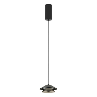 Pendant Light PENDANT LED LIGHT 9W SANDY BLACK BASE - SANDY BLACK SHADE - BRUSHED NICKEL ELECTROPLATE – Zambelis