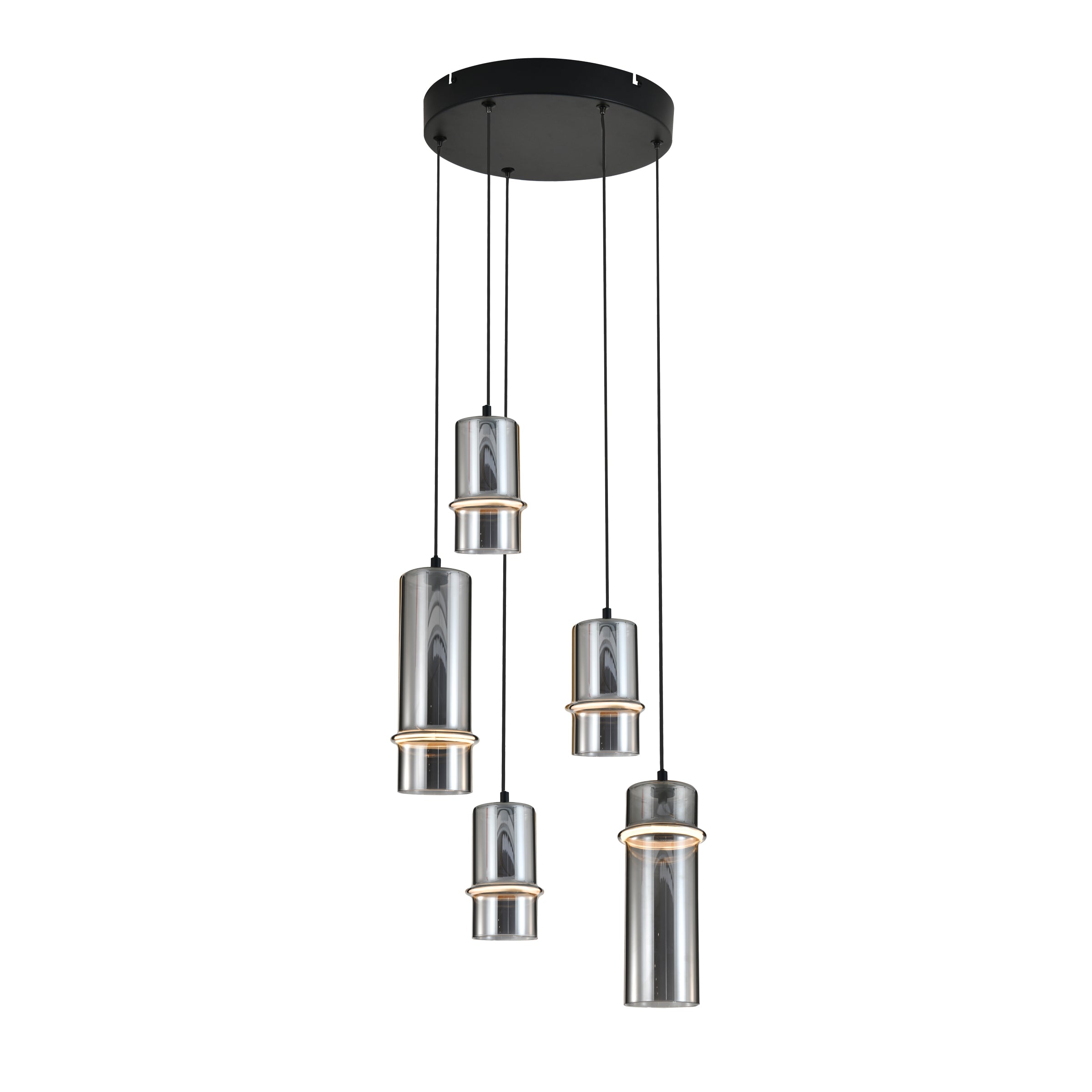 Pendant Light PENDANT LED LIGHT 20W 3000K SANDY BLACK - SMOKED GLASS – Zambelis
