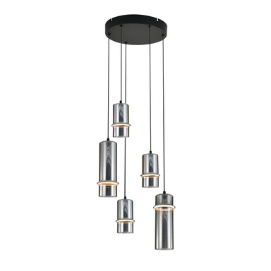 Pendant Light PENDANT LED LIGHT 20W 3000K SANDY BLACK - SMOKED GLASS – Zambelis