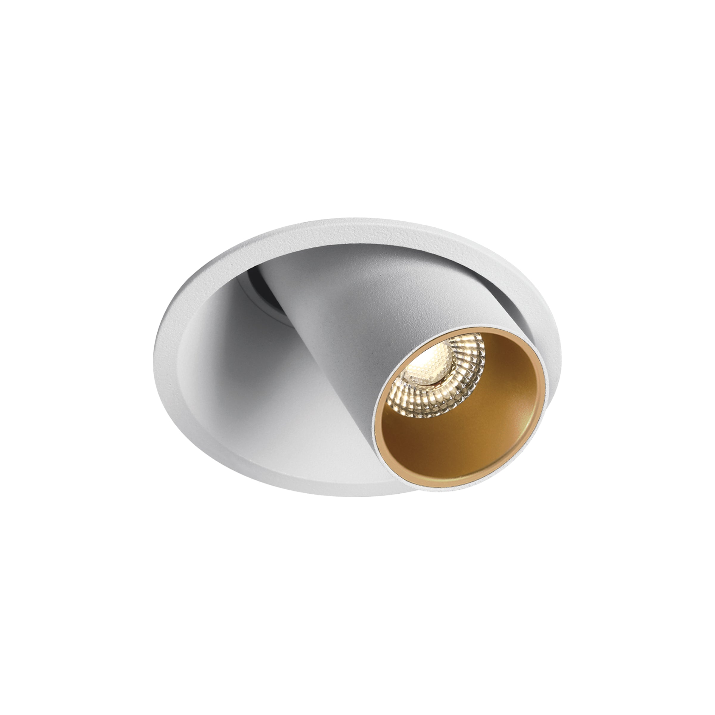 Spot Light RECESSED LED SPOT 9W 2700K-4000K SANDY WHITE-GOLD RING – Zambelis