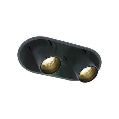 Spot Light RECESSED LED DOUBLE SPOT 2x9W 2700K-4000K SANDY BLACK – Zambelis