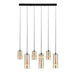 Pendant Light PENDANT LED LINE LIGHT 26W 3000K SANDY BLACK - CHAMPAGNE GLASS – Zambelis