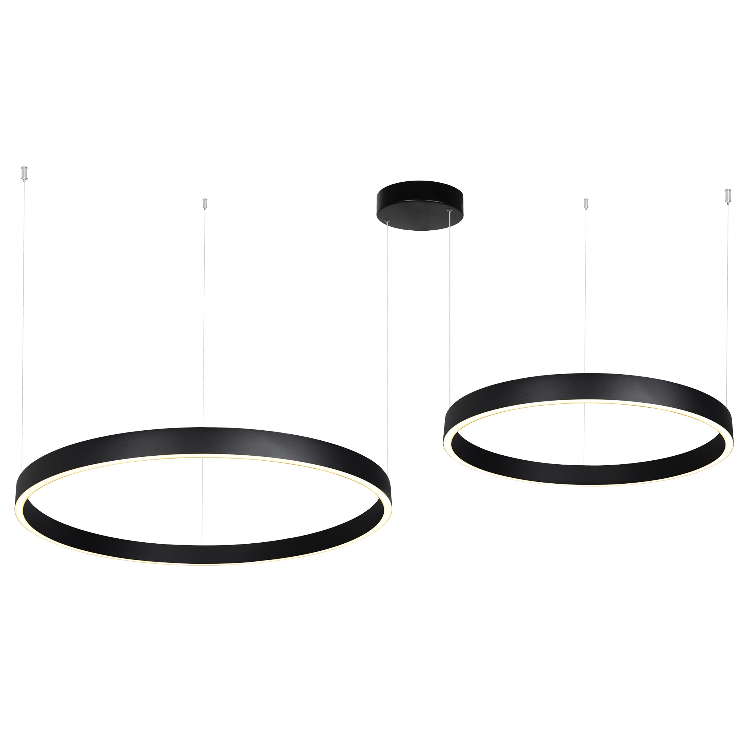 Pendant Light PENDANT LED LIGHT UP-DOWN 118W 3000K BLACK ALUMINIUM - ACRYLIC – Zambelis