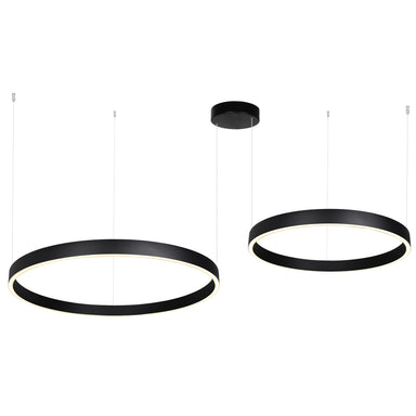 Pendant Light PENDANT LED LIGHT UP-DOWN 118W 3000K BLACK ALUMINIUM - ACRYLIC – Zambelis