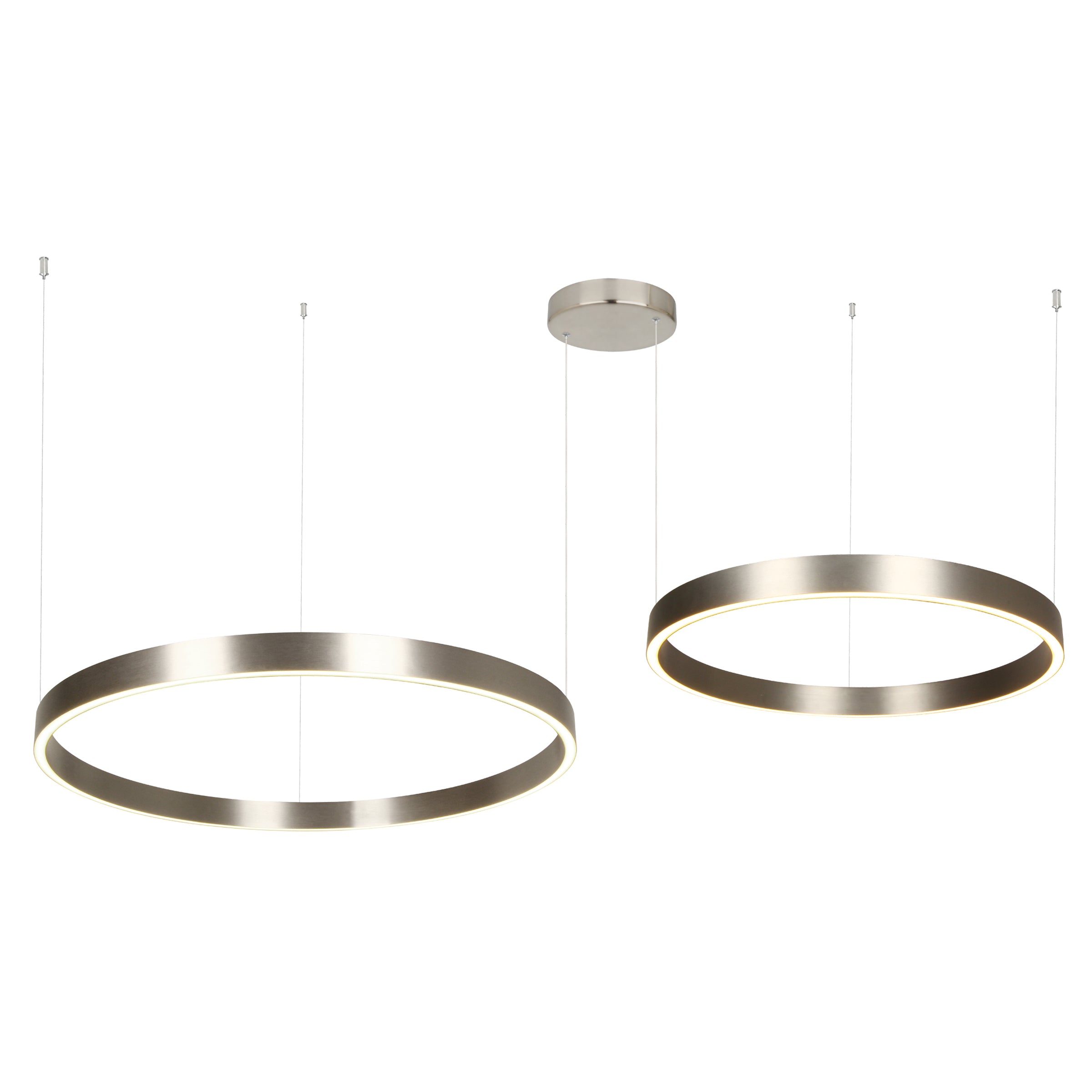 Pendant Light PENDANT LED LIGHT UP-DOWN 118W 3000K ELECTROPLATE BRUSHED NICKEL ALUMINIUM - ACRYLIC – Zambelis