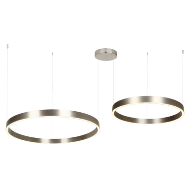 Pendant Light PENDANT LED LIGHT UP-DOWN 118W 3000K ELECTROPLATE BRUSHED NICKEL ALUMINIUM - ACRYLIC – Zambelis