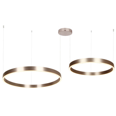Pendant Light PENDANT LED LIGHT UP-DOWN 118W 3000K ELECTROPLATE BRUSHED COFFEE ALUMINIUM - ACRYLIC – Zambelis