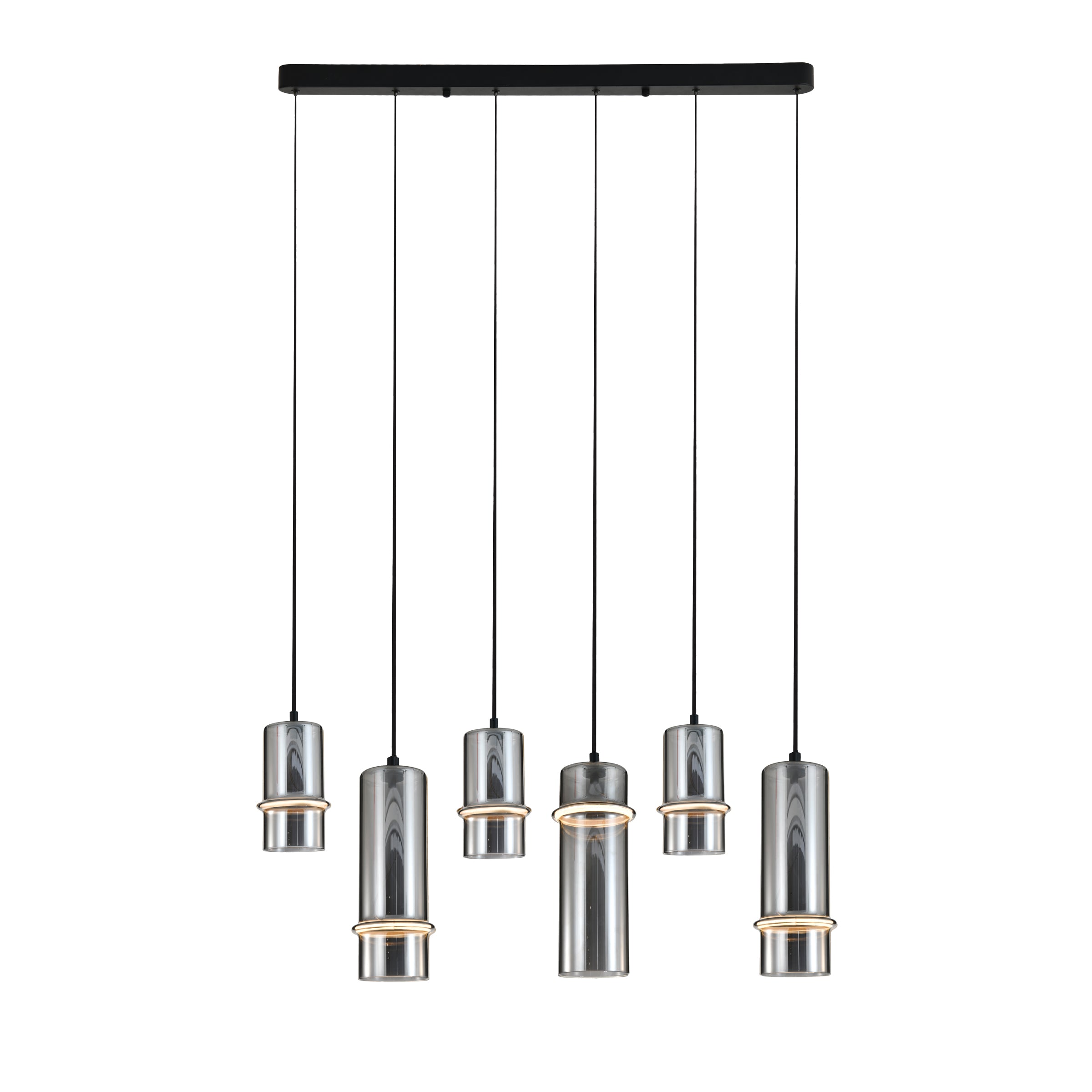 Pendant Light PENDANT LED LINE LIGHT 26W 3000K SANDY BLACK - SMOKED GLASS – Zambelis
