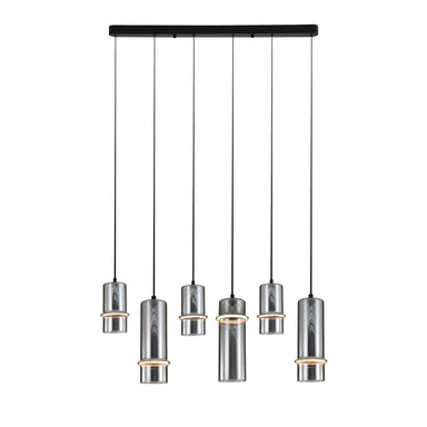 Pendant Light PENDANT LED LINE LIGHT 26W 3000K SANDY BLACK - SMOKED GLASS – Zambelis