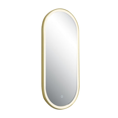 Light Fixture MIRROR WITH LED LIGHT 18W 3000K-4000K TOUCH DIMMING SWITCH ANODIZED GOLD IP44 – Zambelis