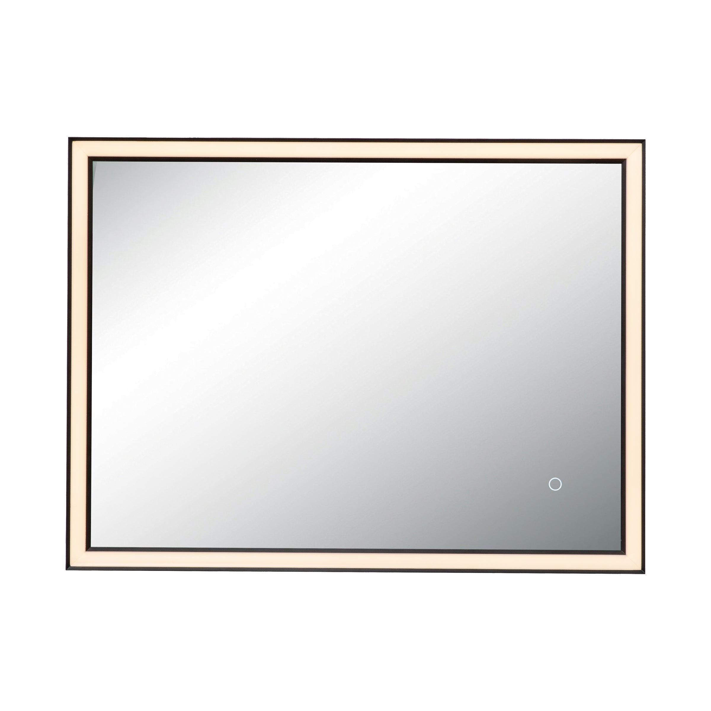 Light Fixture MIRROR WITH LED LIGHT 23W 3000K-4000K RECTANGLE TOUCH DIMMING SWITCH BLACK MATT IP44 – Zambelis