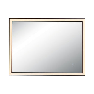 Light Fixture MIRROR WITH LED LIGHT 23W 3000K-4000K RECTANGLE TOUCH DIMMING SWITCH BLACK MATT IP44 – Zambelis