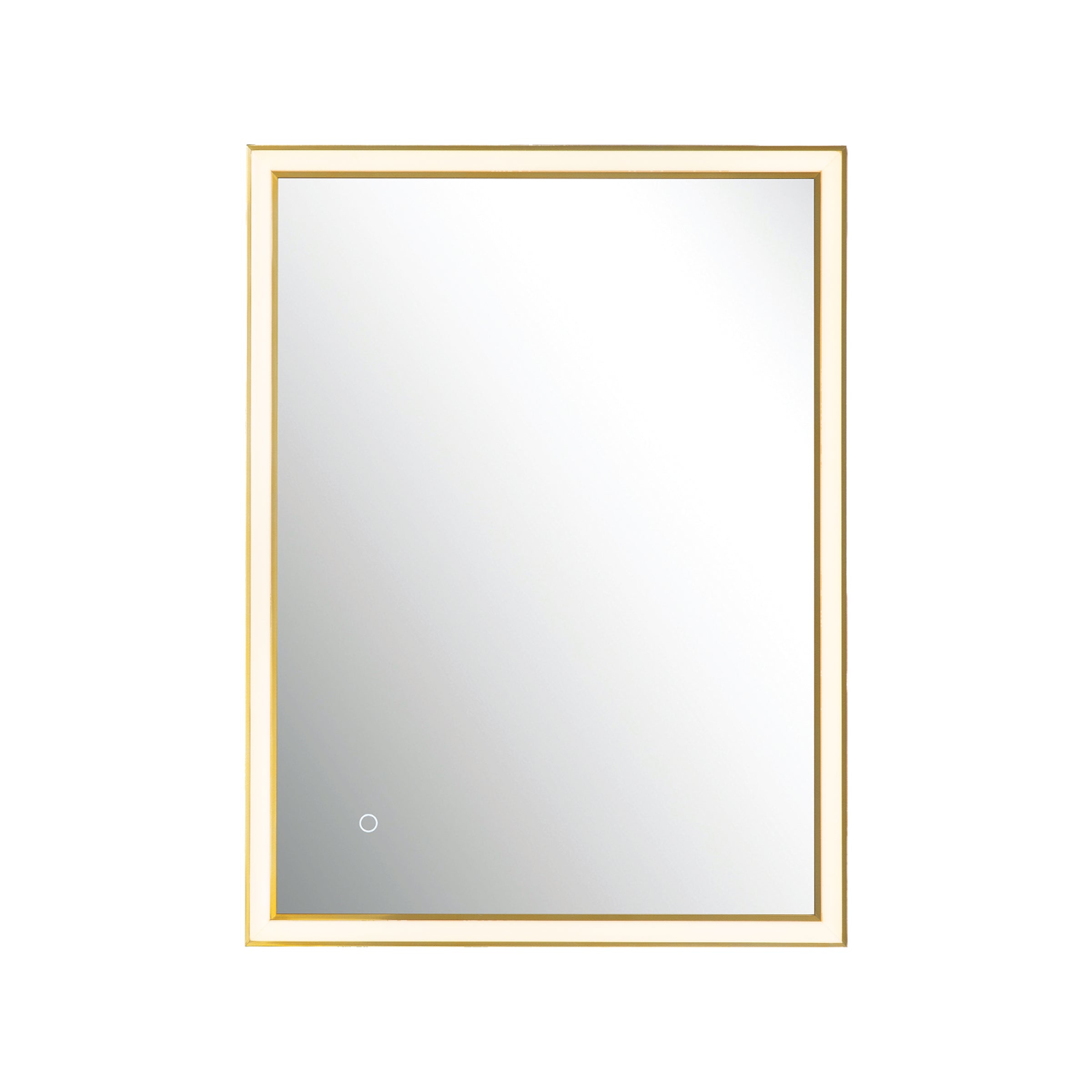 Light Fixture MIRROR WITH LED LIGHT 23W 3000K-4000K RECTANGLE TOUCH DIMMING SWITCH ANODIZED GOLD IP44 – Zambelis