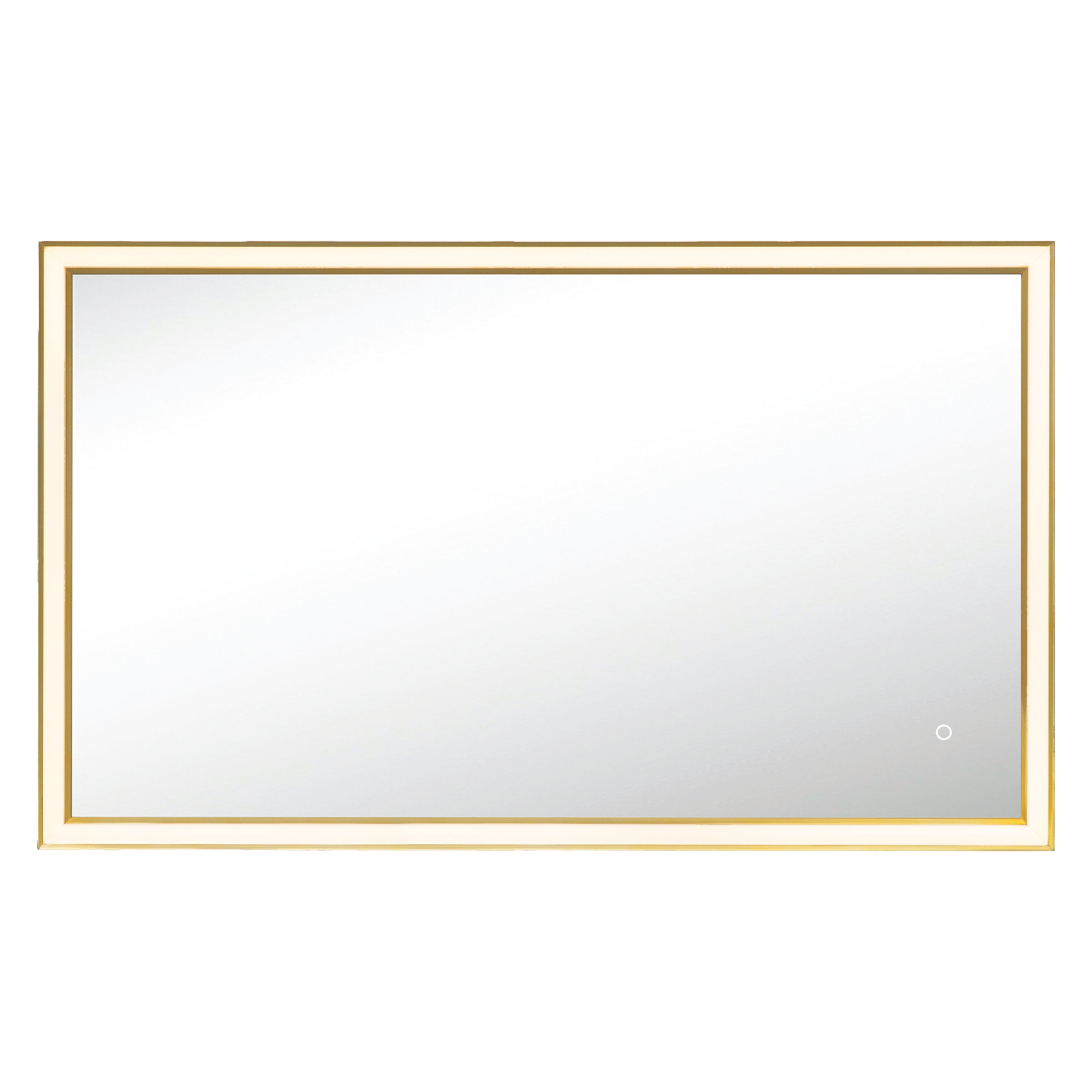 Light Fixture MIRROR WITH LED LIGHT 30W 3000K-4000K RECTANGLE TOUCH DIMMING SWITCH ANODIZED GOLD IP44 – Zambelis