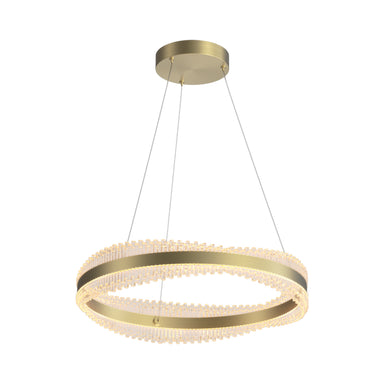 Pendant Light PENDANT LED LIGHT 58W 3000K TRIAC BRUSHED GOLD METAL - CRYSTAL – Zambelis