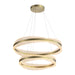 Pendant Light PENDANT LED LIGHT 118W 3000K TRIAC BRUSHED GOLD METAL - CRYSTAL – Zambelis