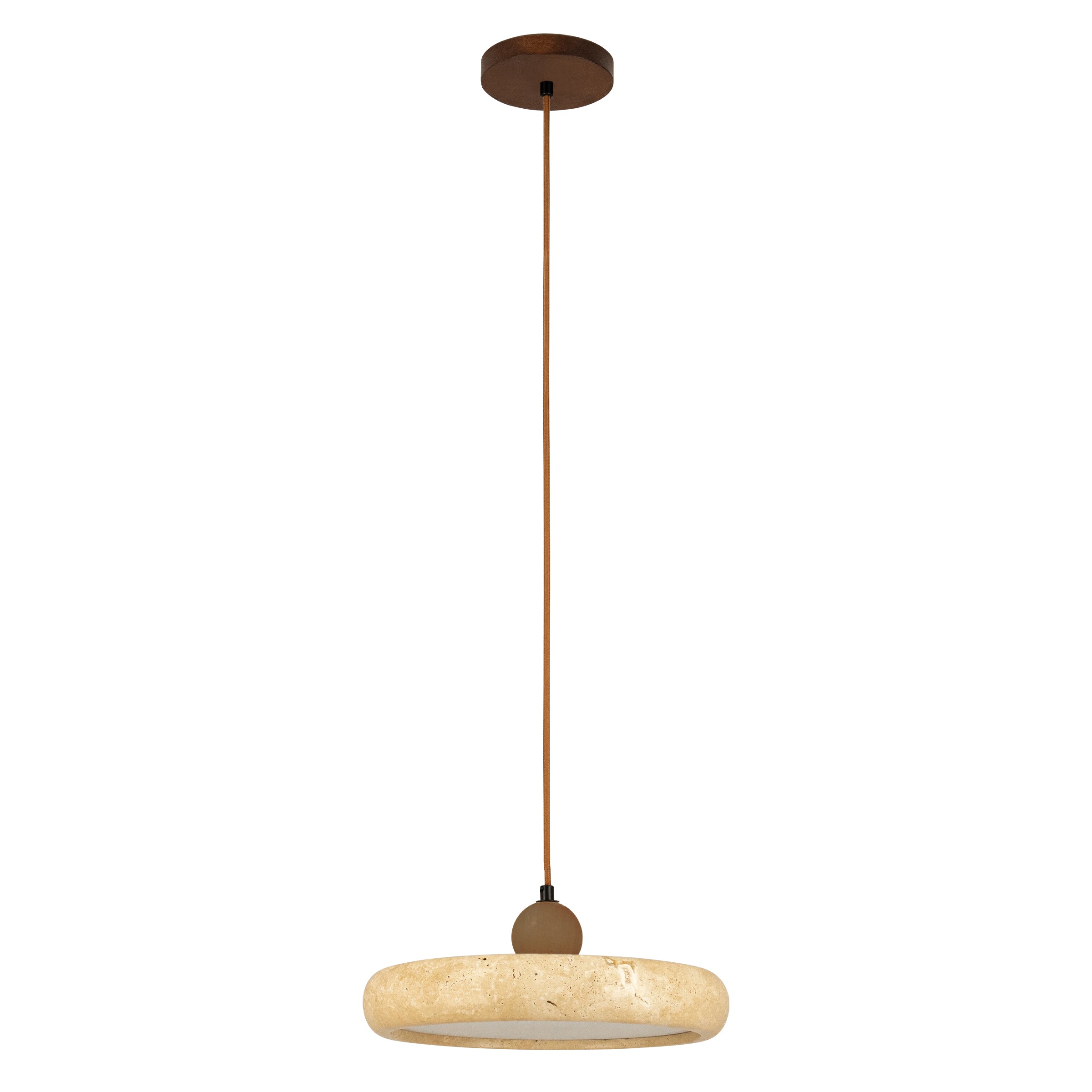 Pendant Light PENDANT LED LIGHT 22W 3000K NATURAL STONE - BROWN WOOD – Zambelis