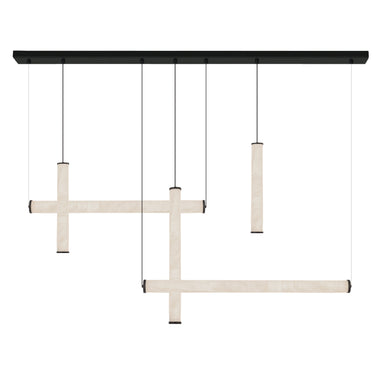 Pendant Light PENDANT LED LIGHT 93W 3000K SUNDY BLACK METAL - ALUMINIUM - ALABASTER – Zambelis