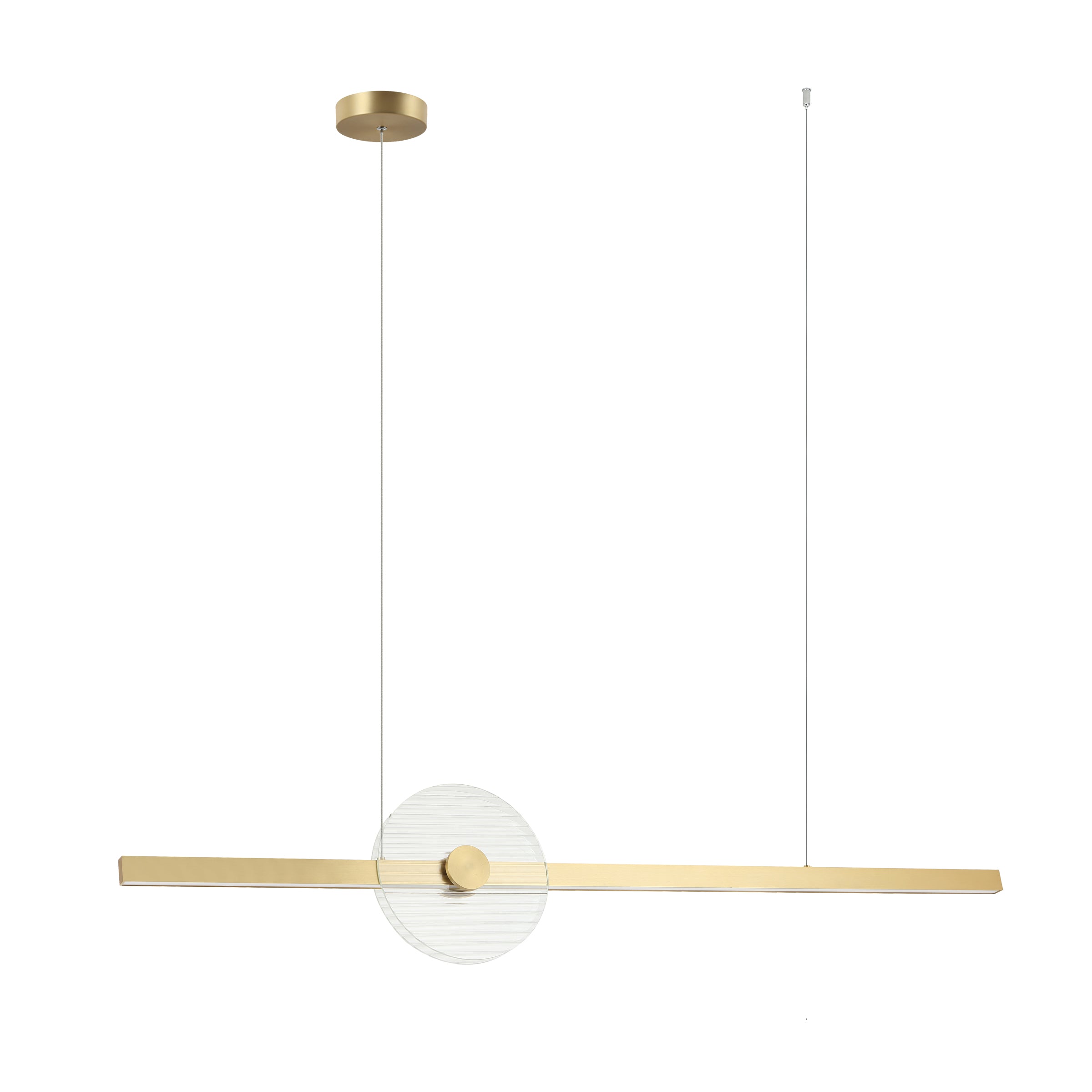 Pendant Light PENDANT LED LIGHT 20W 3000K TRIAC GOLD - CLEAR GLASS – Zambelis