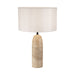 Table Lamp TABLE LIGHT 1xE27 MAX 40W NATURAL STONE - WHITE FABRIC SHADE – Zambelis