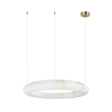 Pendant Light ROUND PENDANT LED LIGHT 35W 3000K TRIAC ALABASTER - BRASS – Zambelis