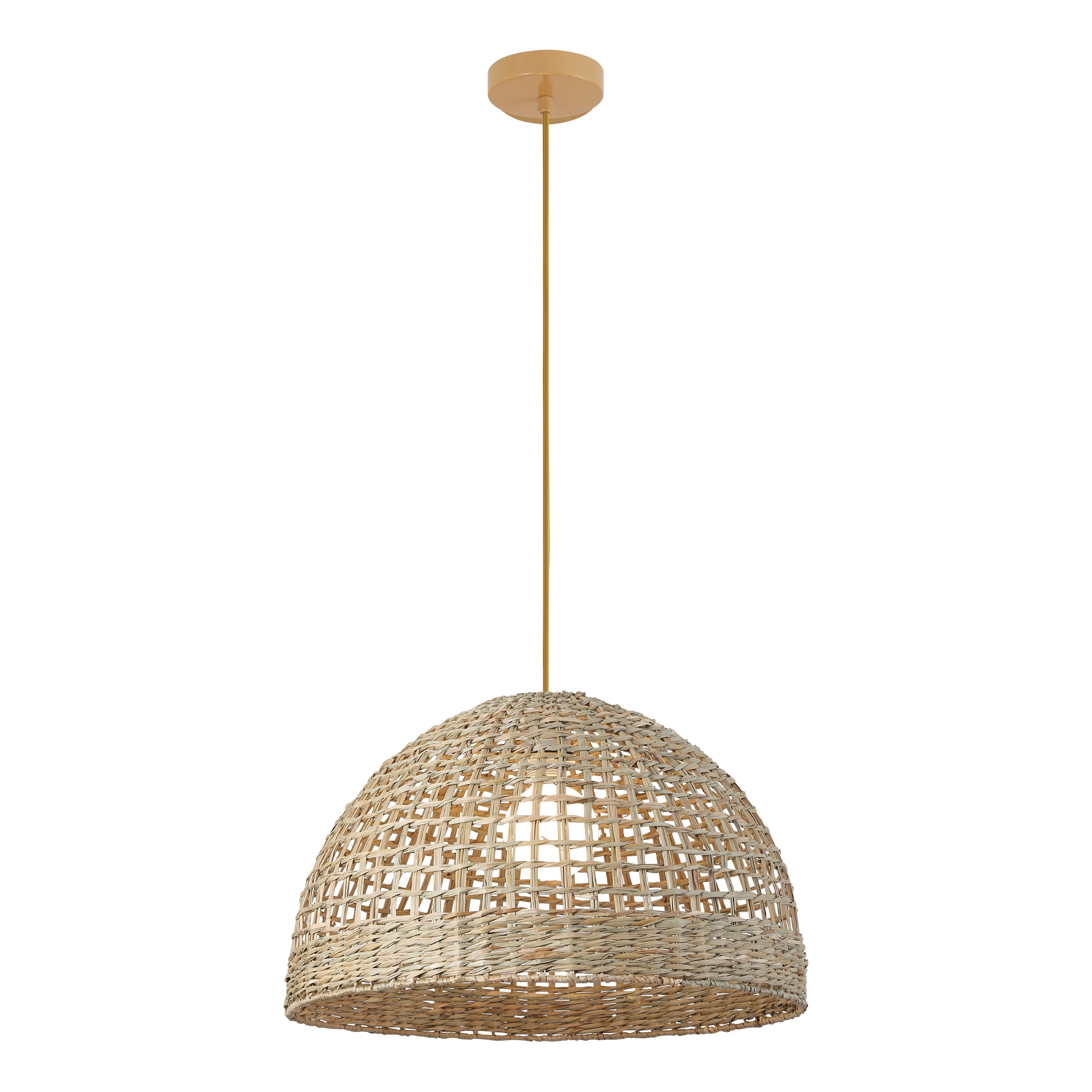 Pendant Light PENDANT LIGHT 1xE27 MAX 40W NATURAL SEAWEED- BROWN BEIGE METAL – Zambelis