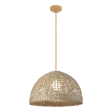 Pendant Light PENDANT LIGHT 1xE27 MAX 40W NATURAL SEAWEED- BROWN BEIGE METAL – Zambelis