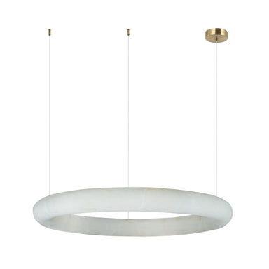 Pendant Light ROUND PENDANT LED LIGHT 45W 3000K TRIAC ALABASTER - BRASS – Zambelis