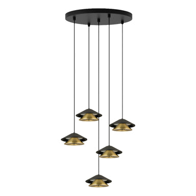 Pendant Light PENDANT LED LIGHT 45W 3000K BLACK BASE - SANDY BLACK SHADE - BRUSHED GOLD ELECTROPLATE – Zambelis