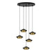 Pendant Light PENDANT LED LIGHT 45W 3000K BLACK BASE - SANDY BLACK SHADE - BRUSHED GOLD ELECTROPLATE – Zambelis