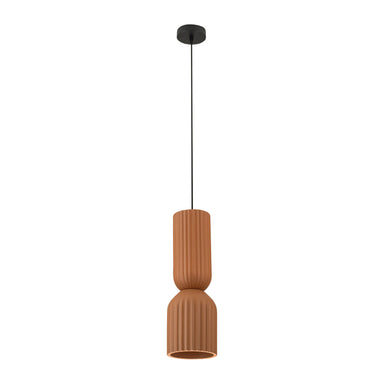 Pendant Light PENDANT LIGHT 1xE27 LED MAX 11W TERRACOTTA - SANDY BLACK CLAY - METAL – Zambelis