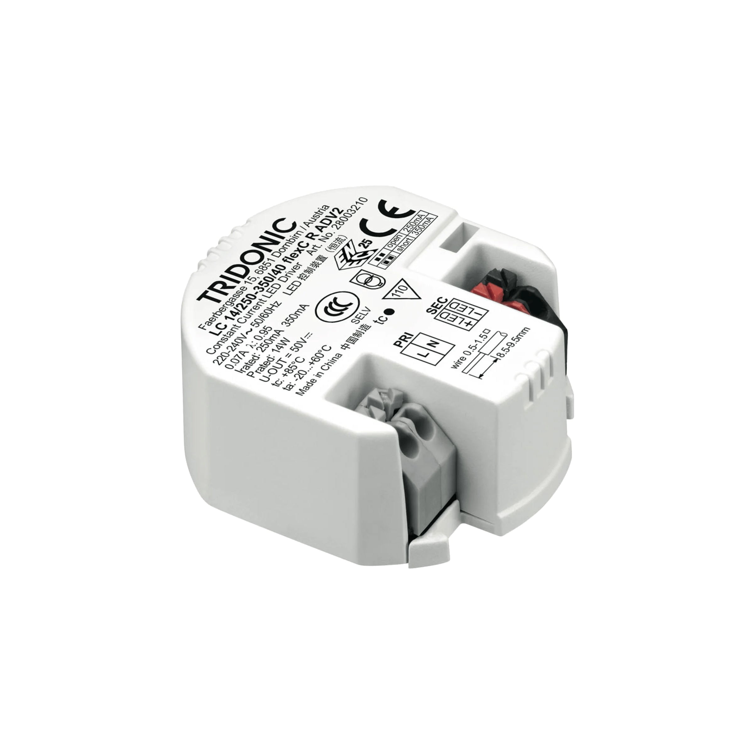 Light Fixture DRIVER ON-OFF 10W/14W 250mA/350mA TRIDONIC – Zambelis