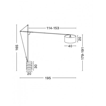 Modern Table and Floor Lamp TRACCIA NOVA LUCE