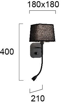 Модерна стенна лампа VIOKEF ХЕНДРИКС 4174600 1xE14 + LED 1W 3000K