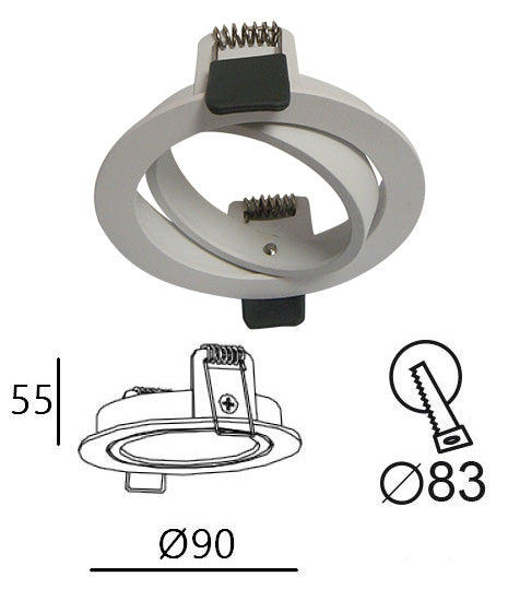 LED Recessed Spots FRAME Viokef