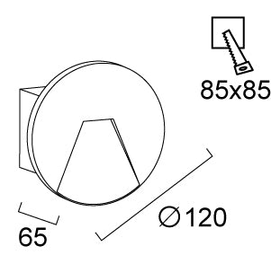 LED Outdoor Wall Recessed Lamp Space IP65 VIOKEF