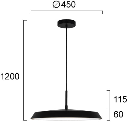 LED Modern Pendant and Ceiling Lamp FLAT Viokef