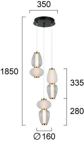 LED Modern Pendant Lamp SHINY Viokef