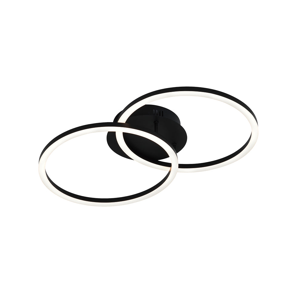 Ceiling Light 2/L Black Livia – Viokef