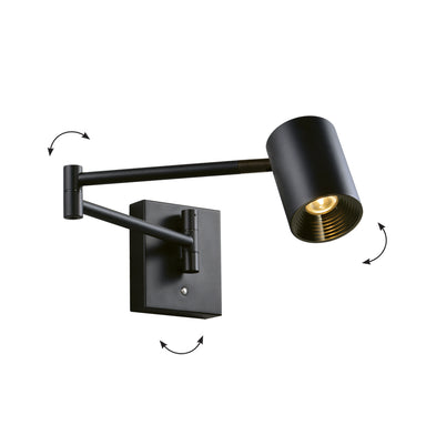 Wall Light Adjustable Black Melina – Viokef