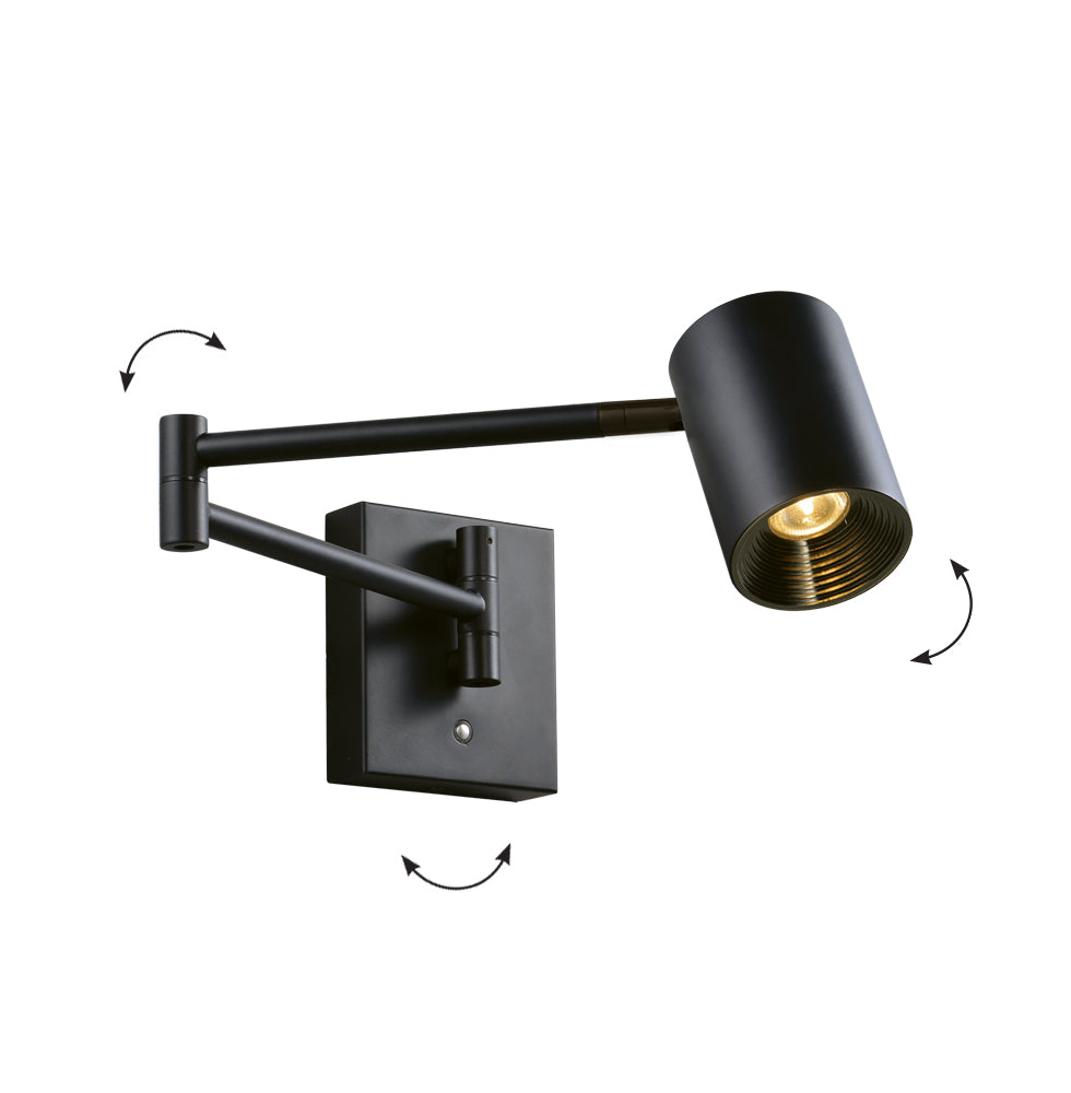 Wall Light Adjustable Black Melina – Viokef