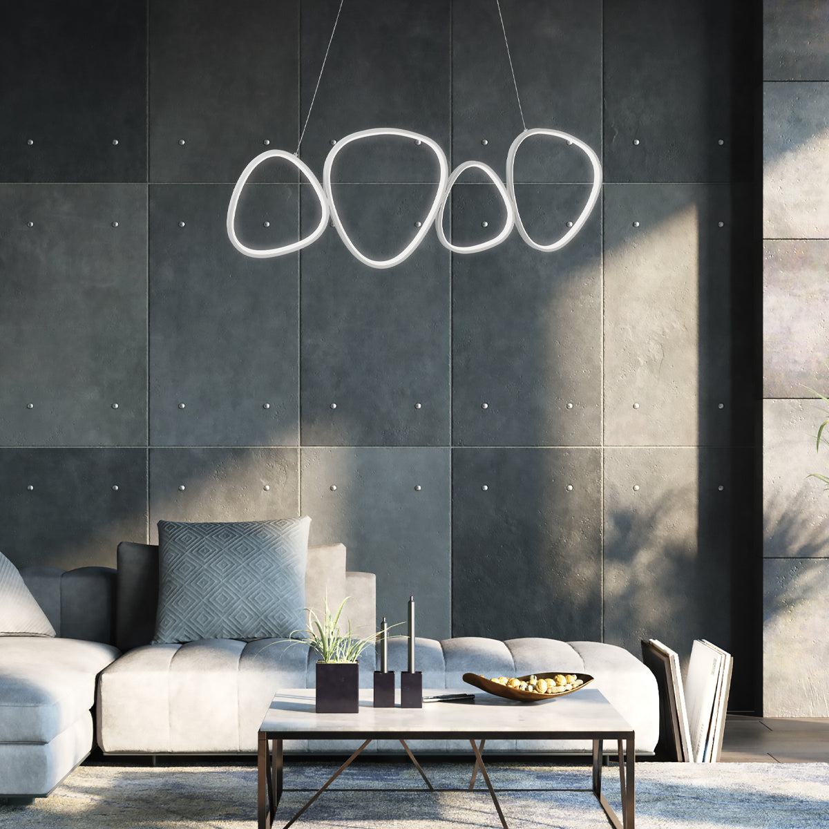 LED Modern Pendant and Ceiling Lamp HELIX Viokef