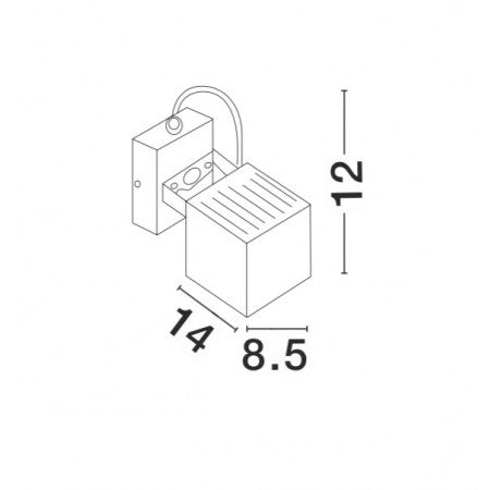 LED Outdoor Wall Lamp 6W IP54 NOVA LUCE