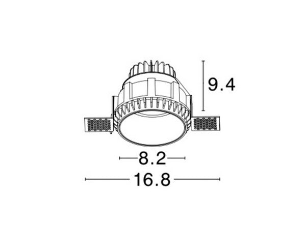 LED Downlight Recessed Spots TRIMLESS BELLUNO IP54 NOVA LUCE