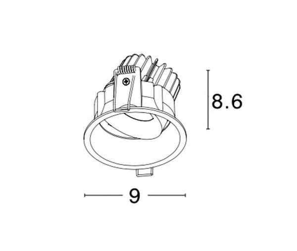 LED Downlight Recessed Spots LAZIO IP44 NOVA LUCE